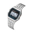 thumbnail image 2 of Resicozy Digital Watch for Women Stainless Steel Band Water Resistant Electronic Square LED Back Light Wristwatch, 2 of 3