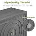 thumbnail image 5 of EUROCO 60'' Sideboard Storage Buffet Cabinet, 4-Door Buffet Cabinet with Circular Groove Design Round Metal Door Handle and Adjustable Shelves for Entrance, Dinning Room, Living Room, Gray, 5 of 8