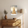 thumbnail image 3 of ZHONGYUTONG Christmas Tree Canvas Wall Art Snow Pine Tree Pictures Winter Scenes Painting Poster for Xmas Festive Home Decor Framed (16.00" x 24.00"), 3 of 5