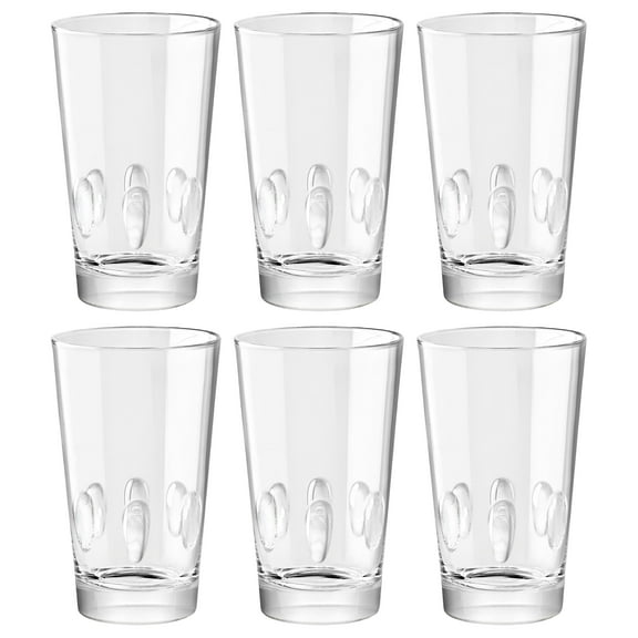 Barski - European - High Quality Glass - Hiball - Stackable - Won't Get Stuck - Artistically Designed - 10oz. - Set of 6 - Made in Europe