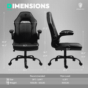 Dowinx Ergonomic Gaming Chair, Breathable Leather with Pocket Spring Cushion