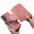thumbnail image 4 of Wallet Case for Samsung Galaxy S20 FE Cash Credit Pocket Card Slots Holder Folio Flip Shockproof Full Coverage Detachable Magnetic Cover [Compatible with Magsafe] Kickstand, Pink, 4 of 10