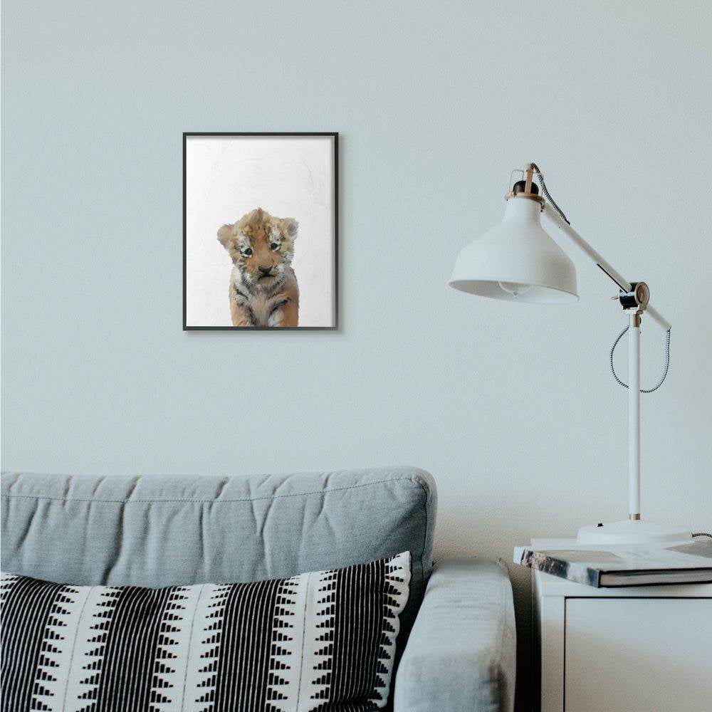 The Kids Room by Stupell Baby Tiger Animal Kids Painting Framed Giclee Texturized Art by Leah Straatsma