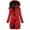 Red, variant on Long Puffer Jacket for Women with Detachable Hood, Full-zip Waterproof Thick Warm Sherpa Lined Winter Coat Parkas (M, Red)