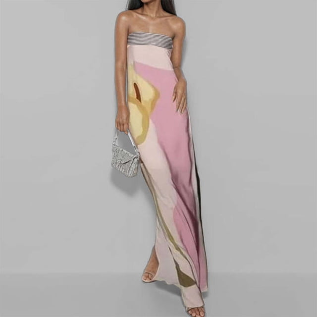 FcBaudy Robe Sans Manches à Col Rond, Robes d'Été pour Femmes, Robes de Mode pour Femmes, Robe de Nuit à Bretelles avec Dentelle