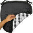 thumbnail image 6 of Abstract Chair Seating Cushion Set of 2, Simplistic Contemporary Art Style Pattern with Monochromatic Boho Dots, Seat Pads for Office with Anti-slip Backing, 16"x16", Charcoal Grey White, by Ambesonne, 6 of 7