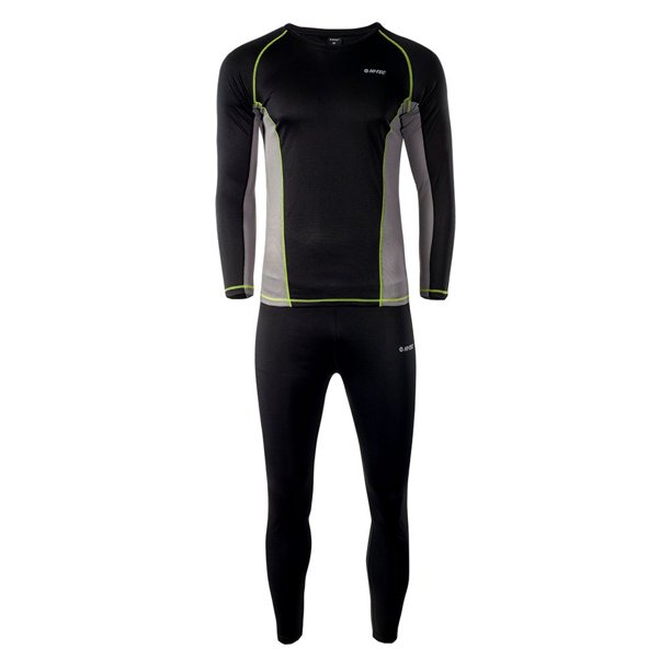Hi-Tec - Capas de Base Térmica Kamo para Hombre (Negro, Gris Helado, Lima Golpe)