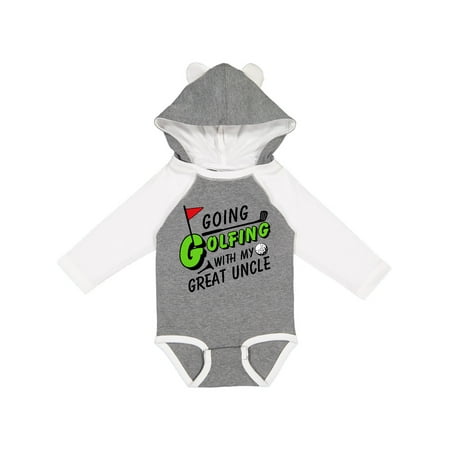 

Inktastic Going Golfing with my Great Uncle- kids golf Gift Baby Boy or Baby Girl Long Sleeve Bodysuit