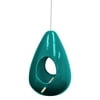 Alpine Corporation 10-Inch Ceramic Hanging Teardrop Birdhouse, Turquoise