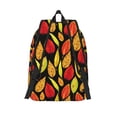 thumbnail image 2 of Lsque Autumn With Leaves Pattern Canvas Daypack, Durable Backpack, High-quality Versatile Backpack,Vintage Compact Backpack-Small, 2 of 6