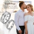 thumbnail image 4 of Jewmon Tungsten Rings for Women Mens Wedding Band Tungsten Carbide Engagement Ring Meteorite Ring, 4 of 9