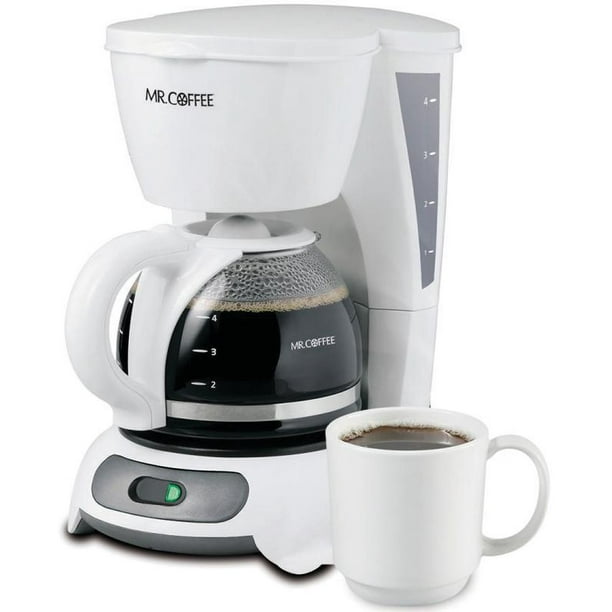 Mr. Coffee Simple Brew 4Cup Switch Coffee Maker, White TF4 Series