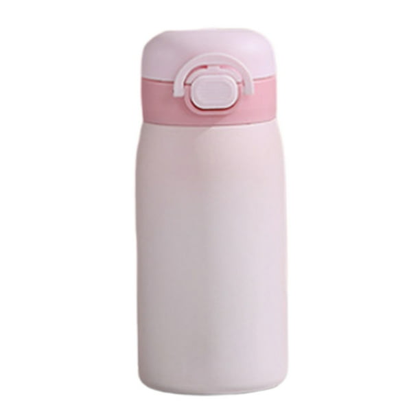Vaso térmico de acero inoxidable de 360 ml con doble tapa, taza térmica con pajita, termo portátil para viaje