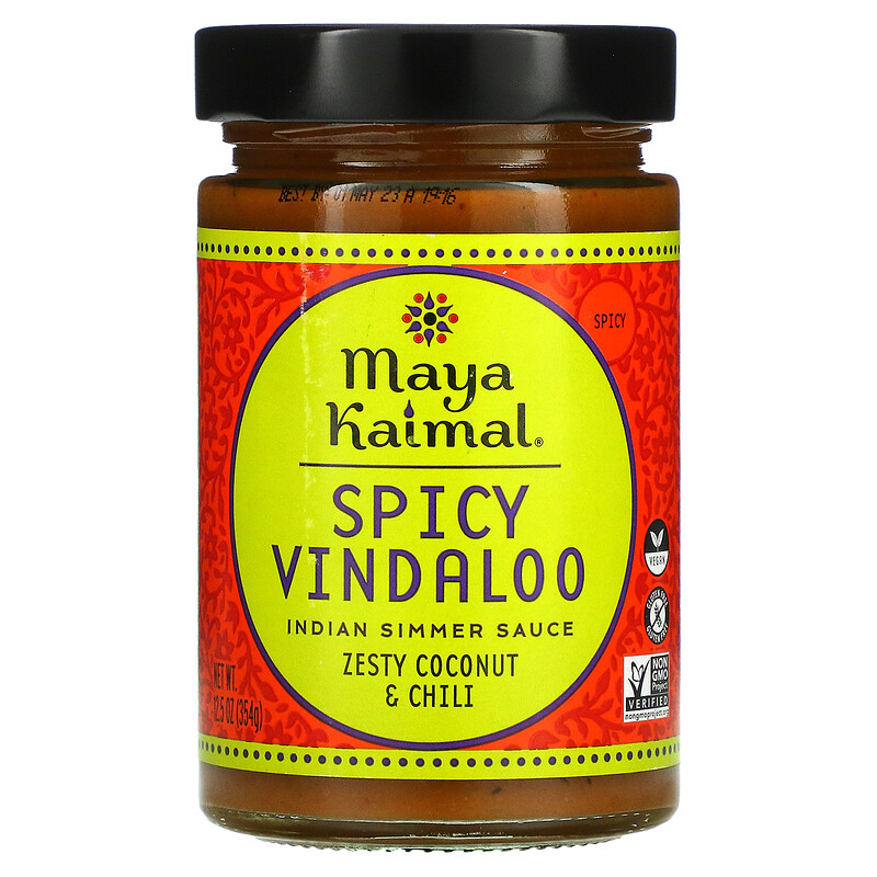 Maya Kaimal, Spicy Vindaloo, Indian Simmer Sauce, Spicy, Zesty Coconut & Chili, 12.5 oz