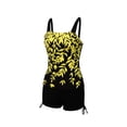 thumbnail image 5 of Women Summer Swimwear Padded Tank Tops Solid Drawstring Shorts, 5 of 7