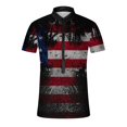 thumbnail image 3 of Mode Hommes Jour de l'Indépendance Imprimé Ample Manches Courtes Pull Tops Blouse, 3 of 3