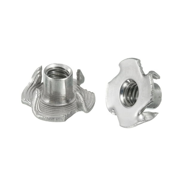 Unique Bargains 1/4'-20 T-nut 100 Pack 304 Acier Inoxydable 4 Écrous à Té à Dents Filetés Insertion