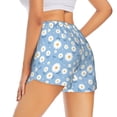 thumbnail image 3 of Xecao's Daisies Flowers for a double-layer running short for women, perfect for gym, tennis, and more, featuring a convenient pocket., 3 of 9