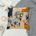 thumbnail image 2 of FUMJ Animals Cushion Cover Dogs Theme Cartoon Pattern Pillow Case Kids Decorative Throw Pillow Covers Square Pillows Pillowslip Pillowcase, 2 of 5