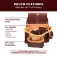 thumbnail image 4 of Bolsa para herramientas Occidental Leather 2 Pouch Pro con 9 bolsillos USA, 4 of 5