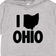 thumbnail image 3 of Inktastic I Love Ohio with State Silhouette Toddler Hoodie, 3 of 4