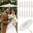 thumbnail image 4 of HONMEET Elegant White Paper Wedding Parasol with Durable Wooden Handle, Perfect for Outdoor Bridal Events and Photoshoots, 4 of 6