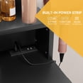 thumbnail image 3 of Dextrus 3 Color Lighting Options,Corner Vanity Set with 4 Storage Drawers and Stool, Black, 3 of 5