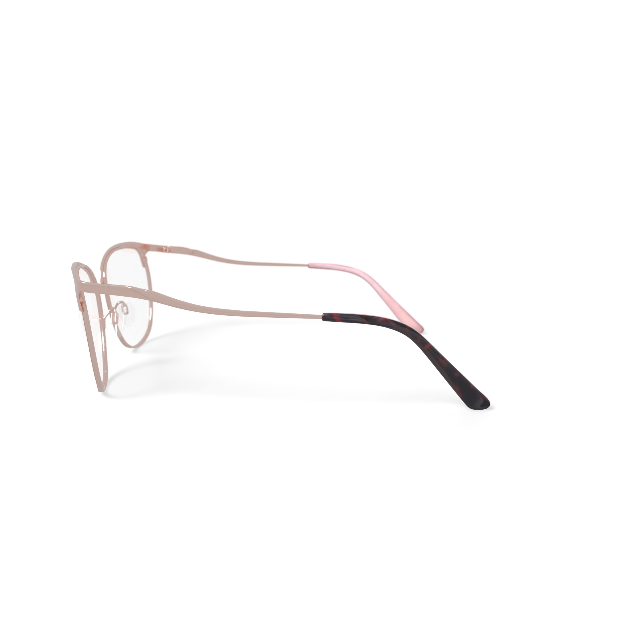 Sophia Loren Women's H03M Cat Eye Prescription Eyeglasses with Case, Rose Gold