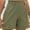 Green, variant on Womens Waist Summer High Shorts Cotton Waist Casual Women Shorts Elastic And Solid Women's Shorts