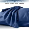 thumbnail image 6 of Queen Size 400 Thread Count Cotton Pillowcases Set of 2, Solid Percale Envelope Closure Pillow Cases by SimpleField - Soft, Smooth & Breathable ( Navy Blue, 20 x 30 inches), 6 of 6