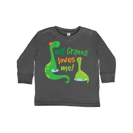 

Inktastic My Granna Loves Me Grandson Gift Toddler Boy Girl Long Sleeve T-Shirt