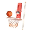 thumbnail image 3 of Aro de baloncesto para niños, contador de salto alto táctil, juguetes de movimiento de crecimiento físico, dispositivo táctil de altura para niños y n Rojo con pegatinas, 3 of 8