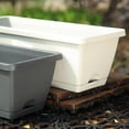 thumbnail image 3 of Estbridge Home Decoration Window Box Planter Plastic Vegetable Flower Planters Boxes Rectangular Flower Pots for Indoor Outdoor Garden Patio Home Decor  Black A, 3 of 7