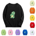 thumbnail image 3 of Odeerbi Kids Boys Girls Long Sleeve Cotton Shirt Fall Winter Dinosaur Base Layer Undershirt Fashion Casual Round Neck Printing Tops Red, 3 of 3