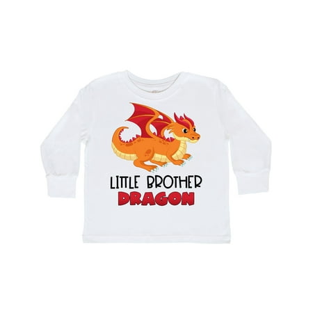 

Inktastic Little Brother Cute Red and Orange Dragon Gift Toddler Boy Girl Long Sleeve T-Shirt