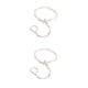 thumbnail image 2 of Qarigey Anklets Sea Star Pearl Crystal Foot Ring Hanging Chains Mittens Girls Wedding with Decor Pendent Bracelets Finger Toe Como se muestra 2piezas Qarigey CBP461801, 2 of 5