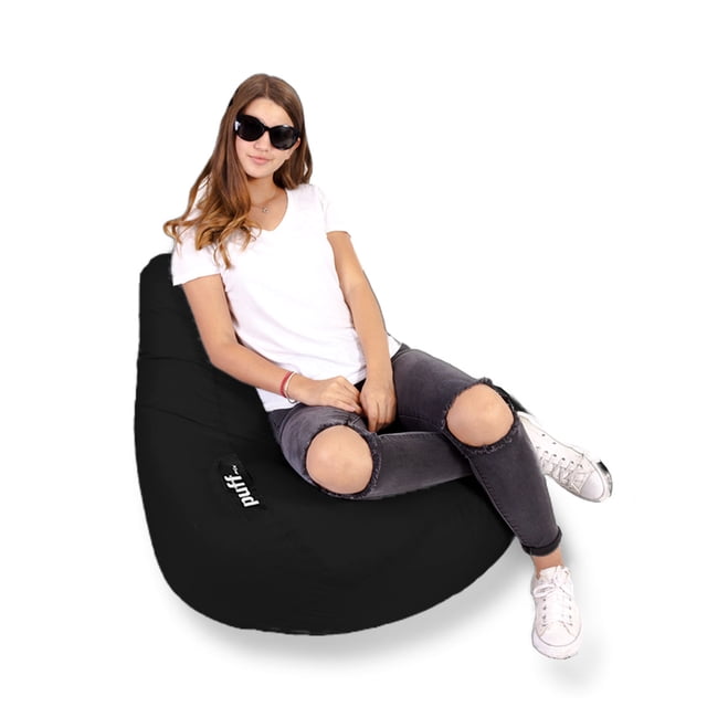 Sillón Puff tipo pera Puff MX muy cómodo Nylon Negro
