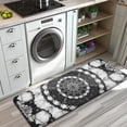 thumbnail image 3 of Black White Tie Dye Mandala Pattern Kitchen Rug Mat,Kitchen Runner Rugs Non Skid Washable,Decorative Kitchen Floor Mats for Kitchen,Sink,Laundry,17"x47.2", 3 of 7