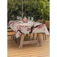 thumbnail image 3 of Outdoor Tablecloth with Umbrella Hole for Patio/Picnic/Party/Camping, Spring Flowers Waterproof Table Cloth Rectangle Table Cover Washable, Country Pink Peach Blossoms Botanical Floral (60"x 84"), 3 of 8