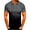 Dark Gray, variant on Ruziyoog Workout Men's and Big Men's Tri Blend T-Shirt , Men's 3D Printed Lapel Half Button Pullover Athleisure Short Sleeve T-Shirt Yellow L