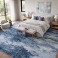 thumbnail image 3 of CHITOOMA 8'x10' Area Rugs for Living Room, Machine Washable Abstract Distressed Rugs Indoor Neutral Carpet Rugs for Bedroom Dining Room Office with Non-Slip Backing, Stain Resistant, Dark Blue, 3 of 10
