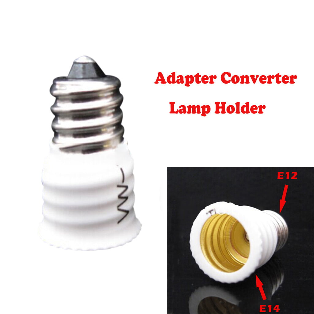 2pcs E14 to E27 Base LED Halogen CFL Light Bulb Lamp Adapter Converter Holder 