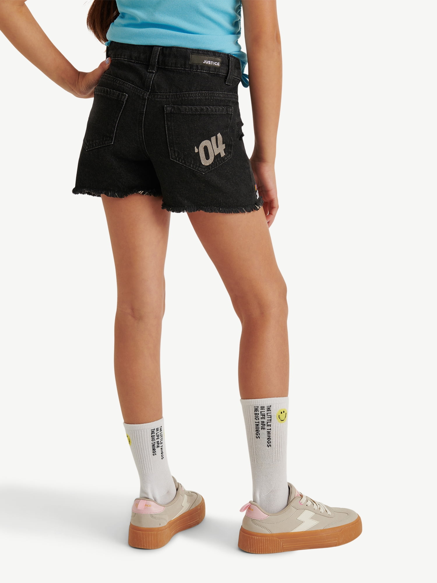 Justice Girl's NASCAR X Justice Collab Denim Short, Sizes XS - XLP, Slim & Plus