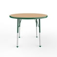thumbnail image 3 of ECR4Kids 36in Round Premium Thermo-Fused Adjustable Activity Table Maple/Green/Green - Standard Ball, 3 of 4