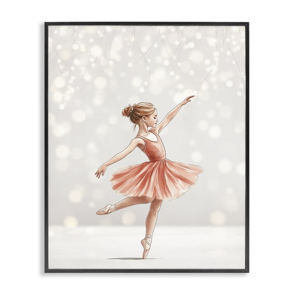 Stupell Industries Dancing In The Light Black Framed Giclee Art, design by Christine Simpson Art