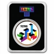 Tetris Tetrimino Blocks 1 oz Copper Colorized Round in TEP
