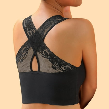 

3 packs * Women New Sexy Plus Size Back Lace Cross Vest Lingerie No Underwire Underwear Bra sports bras for women high support