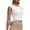 White, variant on Women Twist Back Workout Tank Top with Built in Bra Sleeveless Pilates Yoga Crop Top Athletic Gym Shirt Removable Pads