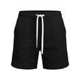 thumbnail image 4 of Lutiedan Mens Shorts Waffle Lightweight Texture Gym Athletic Running Shorts Elastic Waist Drawstring Breathable Beach Casual Shorts with Pocket, 4 of 4