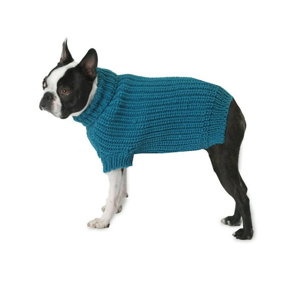 Morgan's Fisherman Blue Dog Sweater - Medium